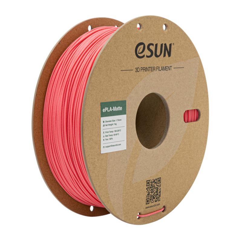 Філамент (пластик) для 3D принтера eSUN ePLA Matte 1кг, 1.75мм, полуничний (ePLA-Matte-P175SR1)